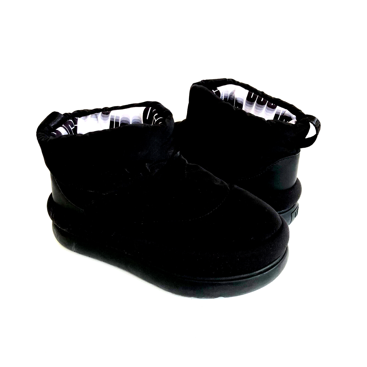 UGG CLASSIC MAXI MINI BLACK SLIP ON PUFF BOOTS US 7 / EU 38  display picture 1