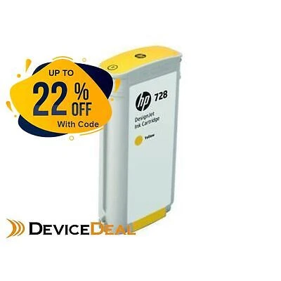 Hewlett Packard 728 130-ML YELLOW DESIGNJET INK CARTRIDGE F9J65A - Picture 2 of 2