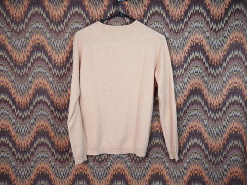 Philosophy Cashmere Tan Long Sleeve French Bulldog Sweater Size M - Picture 5 of 6