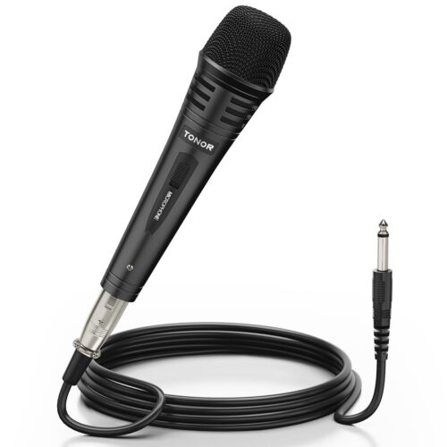 Dynamic Karaoke Microphone for Singing with 5M XLR Cable, Metal Handheld Mic ...