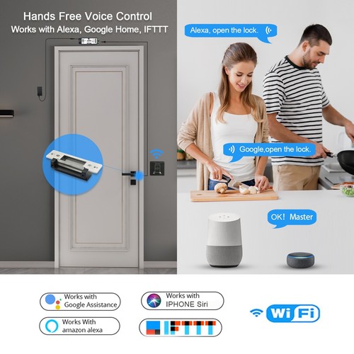 WiFi Access Control Electric Strike Door Lock System with Wireless Push Switch - Picture 3 of 9