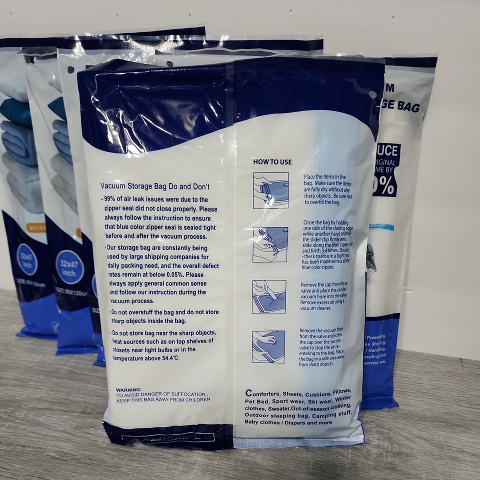 Jumbo Extra Large Space Saver Vacuum Seal Storage Bag Organizer XL lot