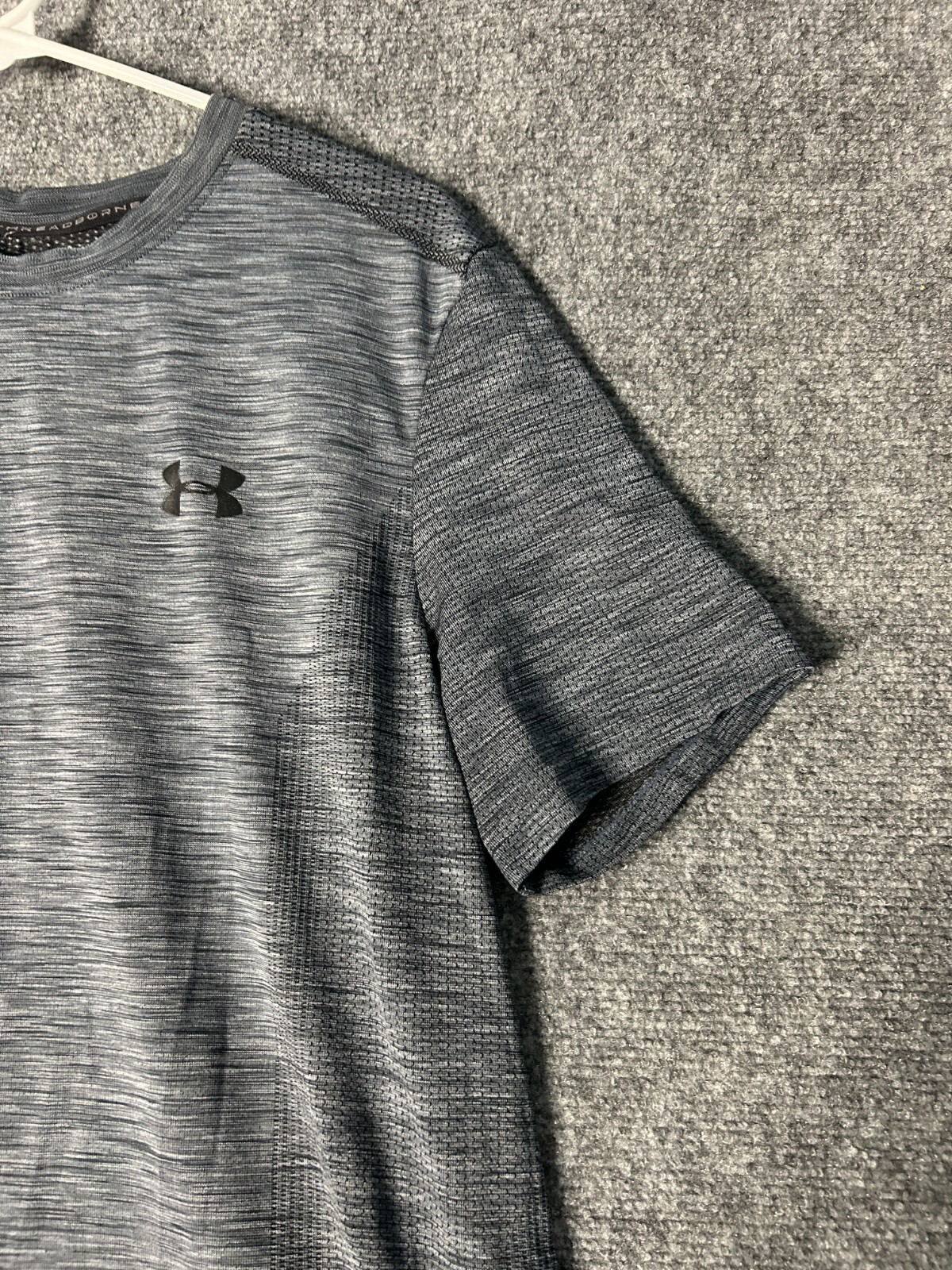 Under Armour T-Shirt Men's L Gray UA Threadborne HeatGear Fitted S/S Pullover