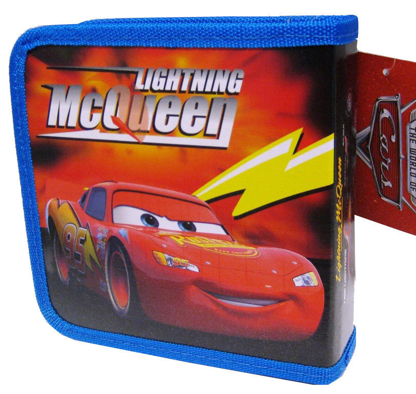 24 CD DVD Organizer Storage Case CARS McQueen & Friends Blue NWT N