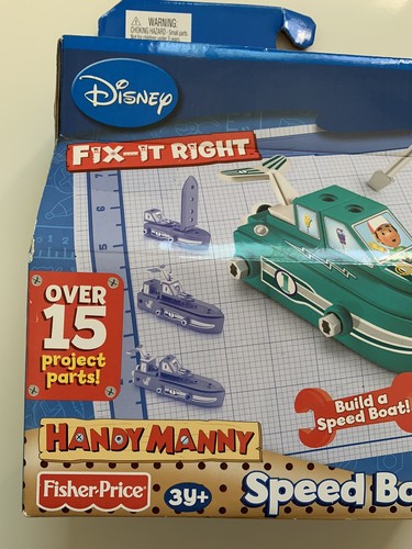 Fisher Price Handy Manny Fix it Right Speed Boat 2009 New And Sealed - Picture 2 of 7