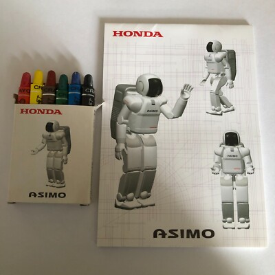 Honda ASIMO Memo book + Mini Crayon Set Novetly Goods Japan