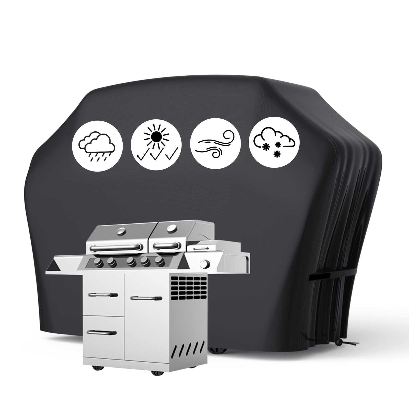 Senders Telo di copertura per barbecue, impermeabile, per barbecue a gas, (t1k)