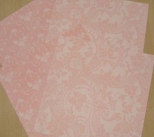 Lot 27 Anna Griffin 4 sheets of 12"x 12" Designer Paper Pink Flourish