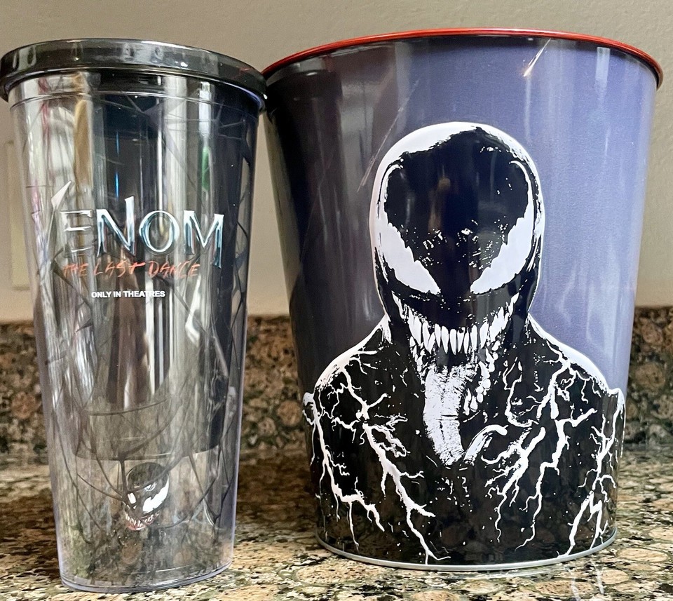 Venom The Last Dance Embossed Popcorn Bucket 2024 Venom Popcorn Tin