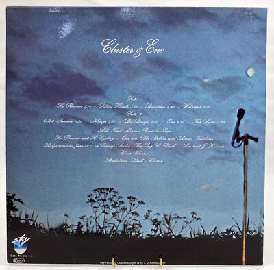 CLUSTER AND ENO 1977 LP EXC Vinyl Record Sky GERMANY Electronic