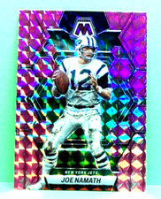 Joe Namath 2023 Mosaic pink camo Prizm Refractor card