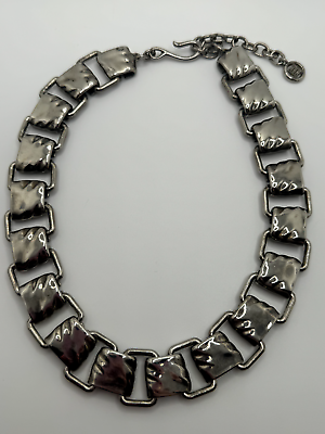 Vintage Givenchy Silver Tone Chunky Bookchain Link Statement Necklace | eBay Vintage Givenchy Silver Tone Chunky Bookchain Link Statement Necklace | eBay
