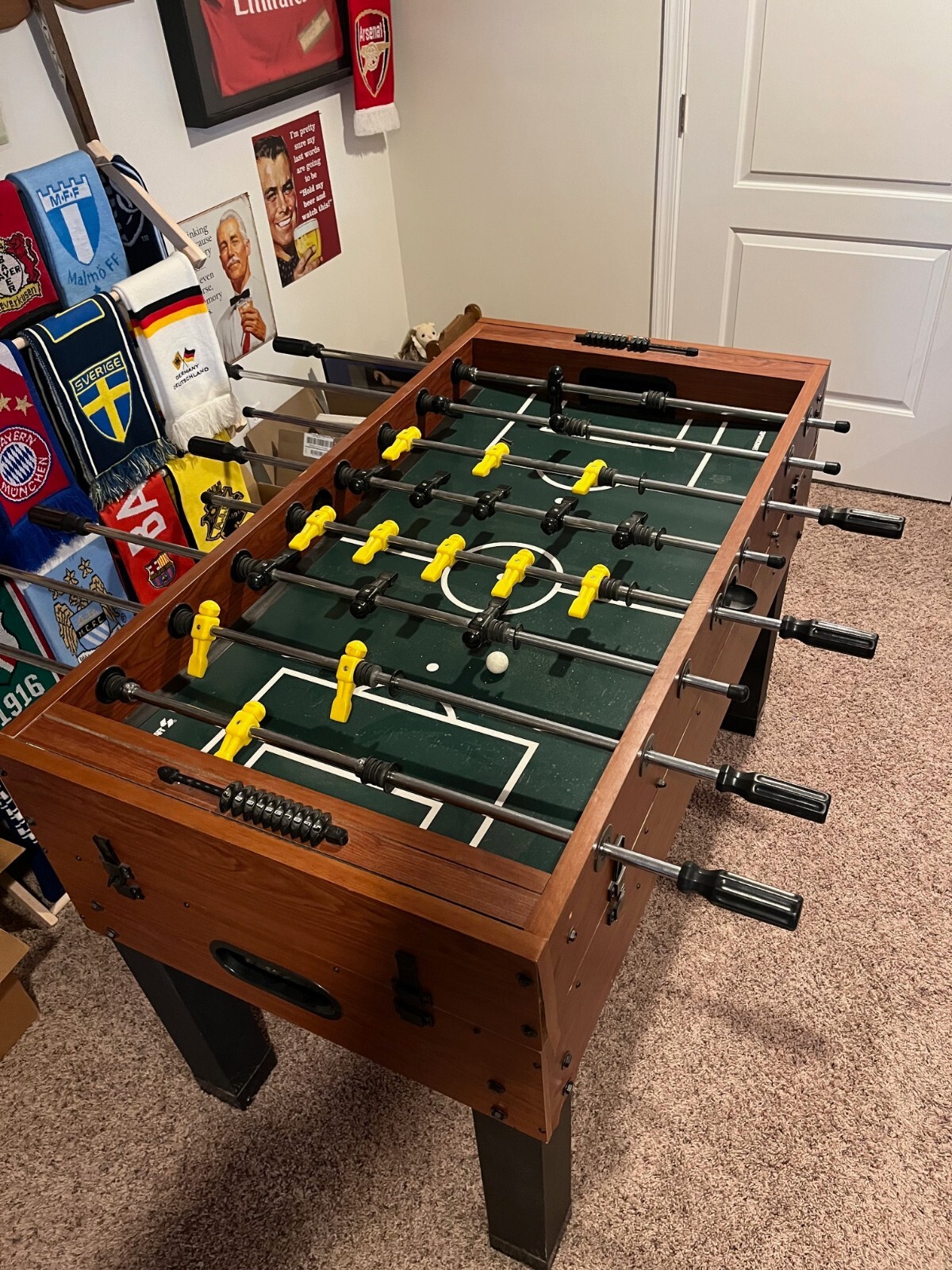 Foosball Table Sportcraft Soccer/Air Hockey/Table Tennis combo eBay