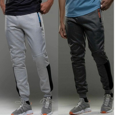 Herren Jogginghose D-Rock Cut & Sew Reißverschlusstasche Grau Slim Fit