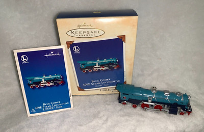 2002 Hallmark Lionel Blue Comet 400E Steam Locomotive Train Series Ornament #7