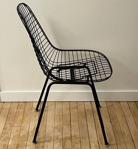 Eames x Herman Miller black DKX Wire Chair On H Base shell - Picture 3 of 11