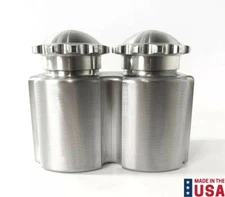 Dual Remote Brake Fluid Reservoir - Custom Hot Rod - Satin Show Quality 