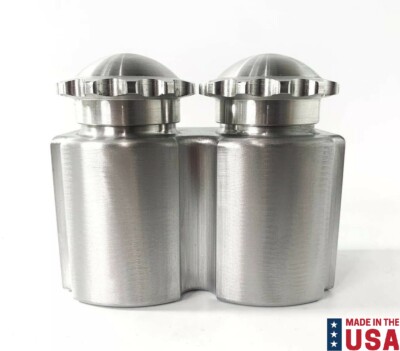 Dual Remote Brake Fluid Reservoir - Custom Hot Rod - Satin Show Quality 