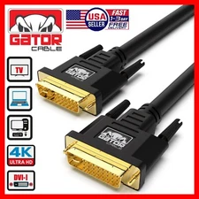 DVI-D to DVI-D Cable Dual Link 24+1 Male Video Cable Adapter Gold Plated 6FT 