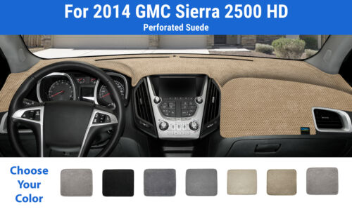 Housse de tapis de tableau de bord pour 2014 GMC Sierra 2500 HD (daim Sedona) - Photo 1/56