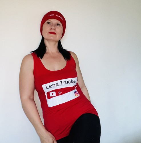Lena Trucker Red beanie - 第 7/7 張圖片
