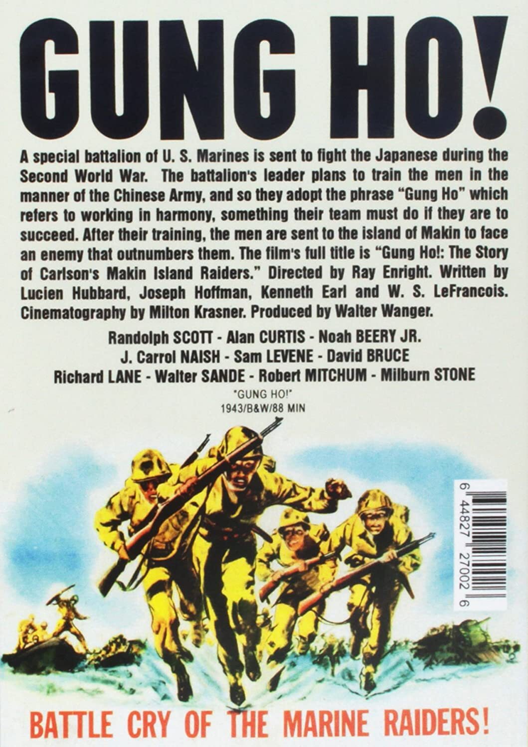 Gung Ho! (DVD) Randolph Scott Alan Curtis Noah Beery Jr. J. Carrol