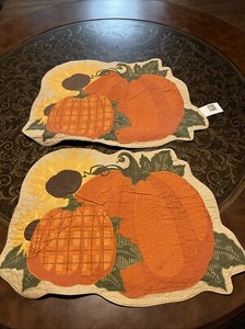 Pumpkin Themed Place Mats Set Of 2
