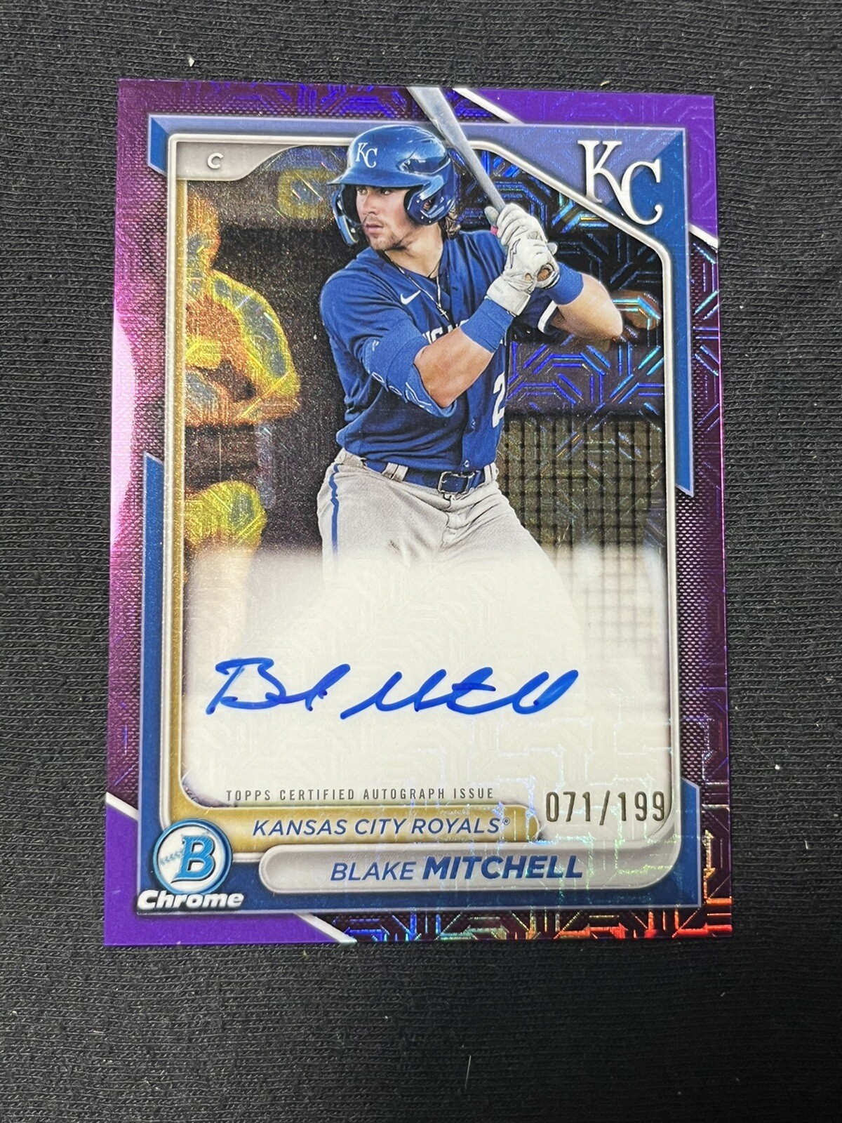 2024 Bowman Blake Mitchell #BMA-BMI Autograph /199 Purple Mojo
