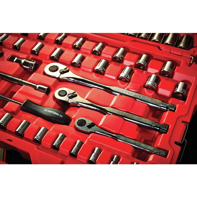 Craftsman CMMT12033 121 PC Gunmetal Chrome Mechanics Tool Socket Set