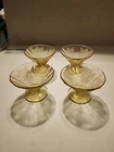Vintage 1930s Depression Glass - Federal MADRID AMBER Set 6 dessert Sherbet Cups