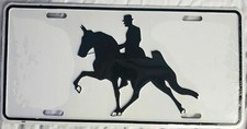 Vintage New Vanity License Plate Horse And Rider Rare Free Shipping