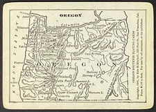 Oregon Map Vintage Single Swap Wide Playing Information Card