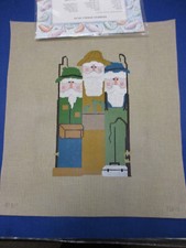 Stitch in Time Handpainted Needlepoint Canvas Fishing Fools