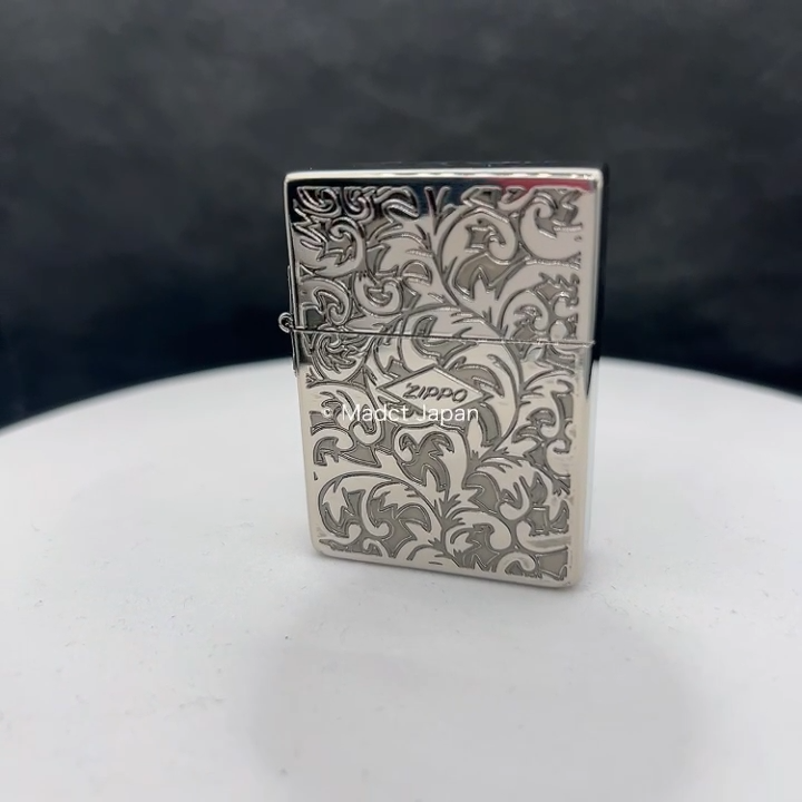 Zippo 1935 Replica ターコイズ付き　手彫り　唐草 Zippo 1935 Replica ターコイズ付き手彫り唐草