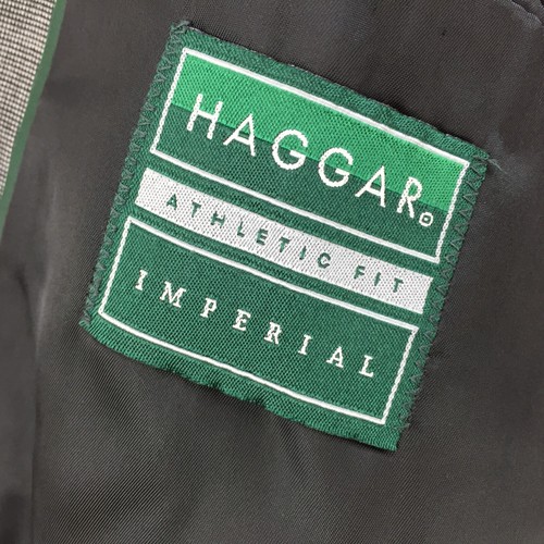 Haggar Imperial Double Breast Grey Wool Blazer Jacket Men Size UK 46R - Picture 10 of 12