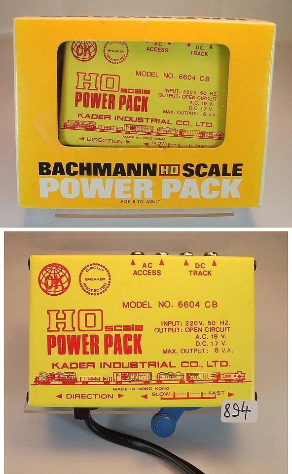 Bachmann H0 Power Pack 6604 CB AC 19 Volt DC 17 Volt 6VA in O-Box #894