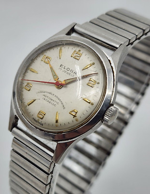 時計 ELOGA 17JEWELS Vintage Eloga 17 Jewels Date Luminescent Winding Gold Plated