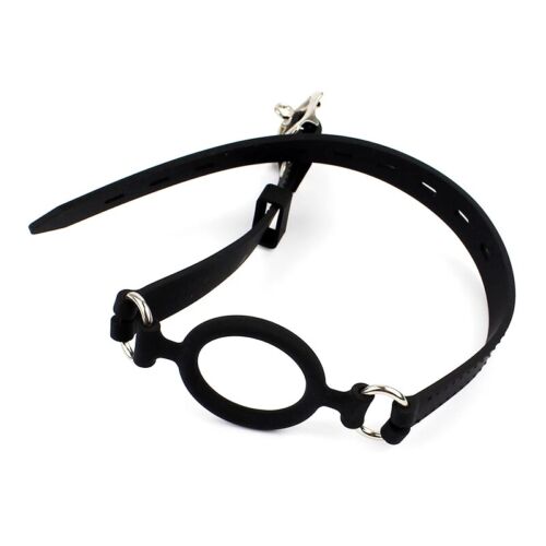 Silikon O Ring Mund Knebel abschließbar slave SMwürfig geknebelt Frau Fetisch - Bild 3 von 10
