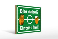 Holzschild Alkohol 40X30 Cm Bier Dabei Eintritt Frei Deko Schild