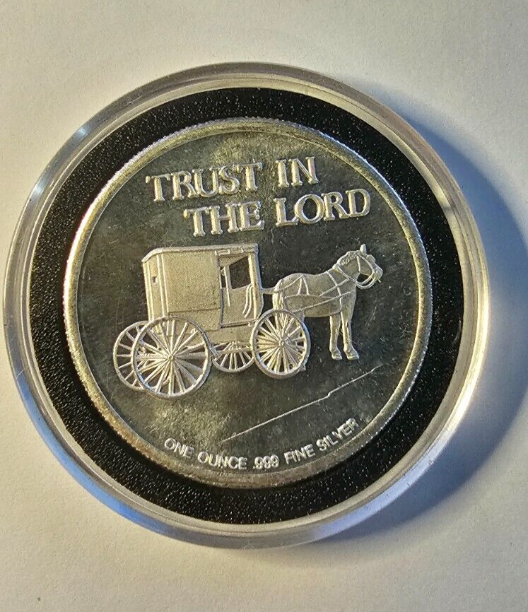 1987 Silver Trust In the LORD 1 oz .999 Fine Keim Lumber Charm, OH