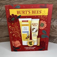 Burt's Bees Complete Care Collection Box Set Body Lotion Lips Feet NEW in Box