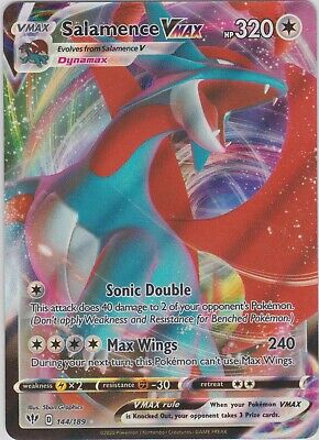 Carta Pokémon Salamence Vmax Rainbow Escuridão Incandescente