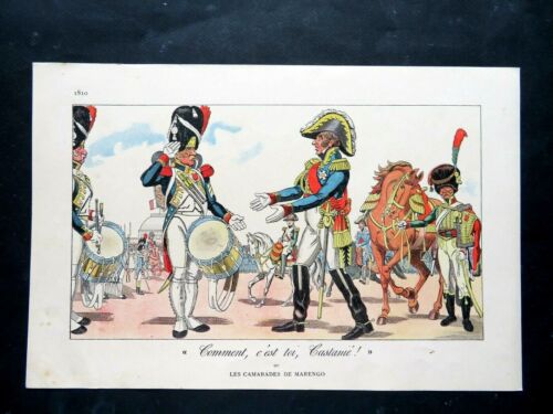 GRAVURE MILITAIRE ANCIENNE 19e - LES CAMARADES DE MARENGO 1810 - Bild 1 von 1