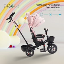FableKids® Dreirad 5in1 Kinderdreirad Kinder Lenkstange Fahrrad Baby Kinderwagen