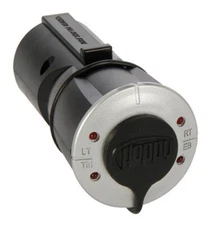 HOPKINS 47525 TRAILER ADAPTER 7 WAY BLADE TO6 ROUND W CIRCUIT TESTER