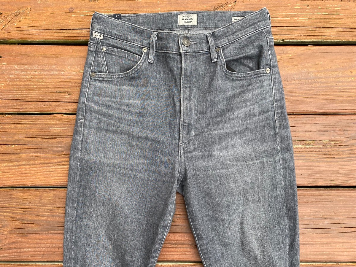 Citizens of Humanity Chrissy Uber High Rise Skinny Gray Jeans Womens Size  27x29