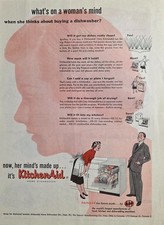 1954 Print Ad Kitchen-Aid Home Dishwashers Hobart Manufacturing Troy,Ohio