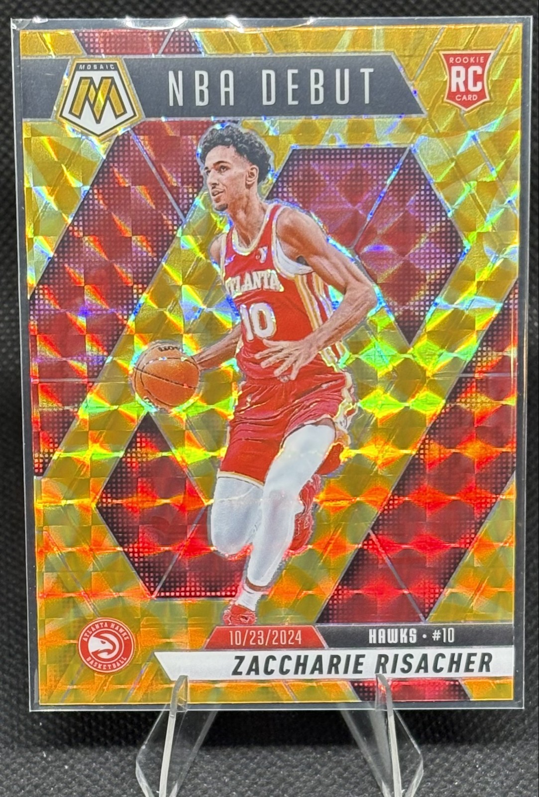 2024-25 Panini Mosaic - NBA Debut Zaccharie Risacher #269 Reactive Yellow Mosaic