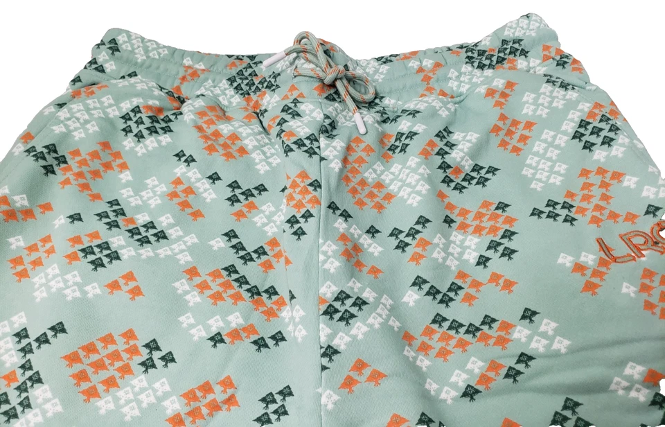 Pantalones cortos deportivos LRG Lifted Research Group de vellón para hombre, verde claro, L Foto 3 de 4