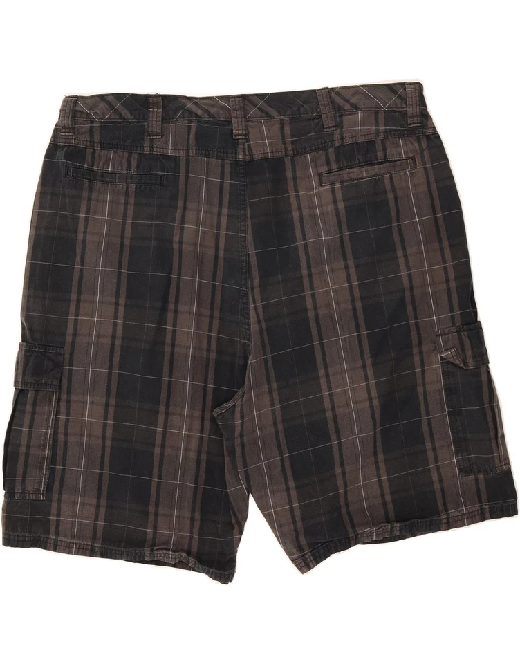 Bermuda cargo masculina WRANGLER W40 XL preta xadrez algodão DO54 - Imagem 2 de 4